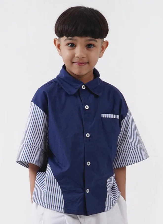 Luxe & Hardy قميص مخطط للأولاد مع بنطال